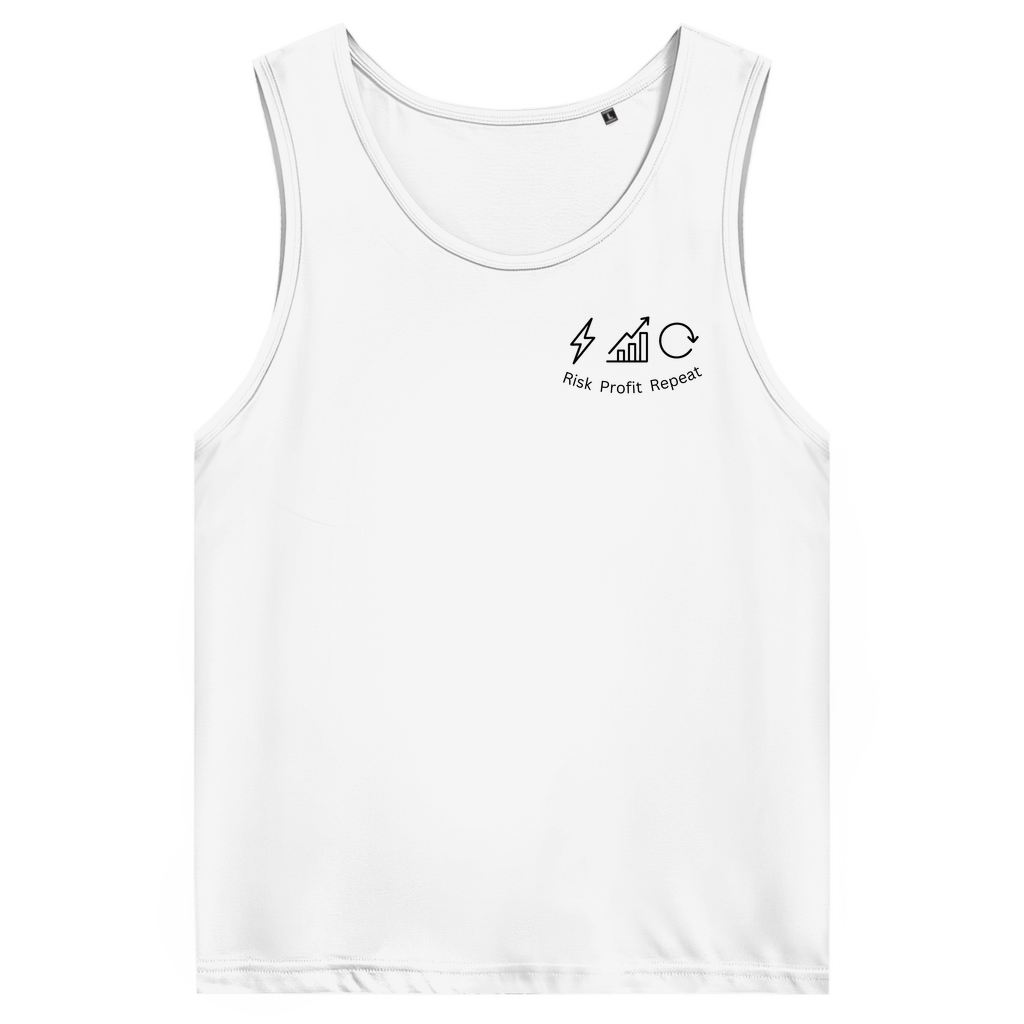 Herren Premium Tank Top Risk Profit Repeat