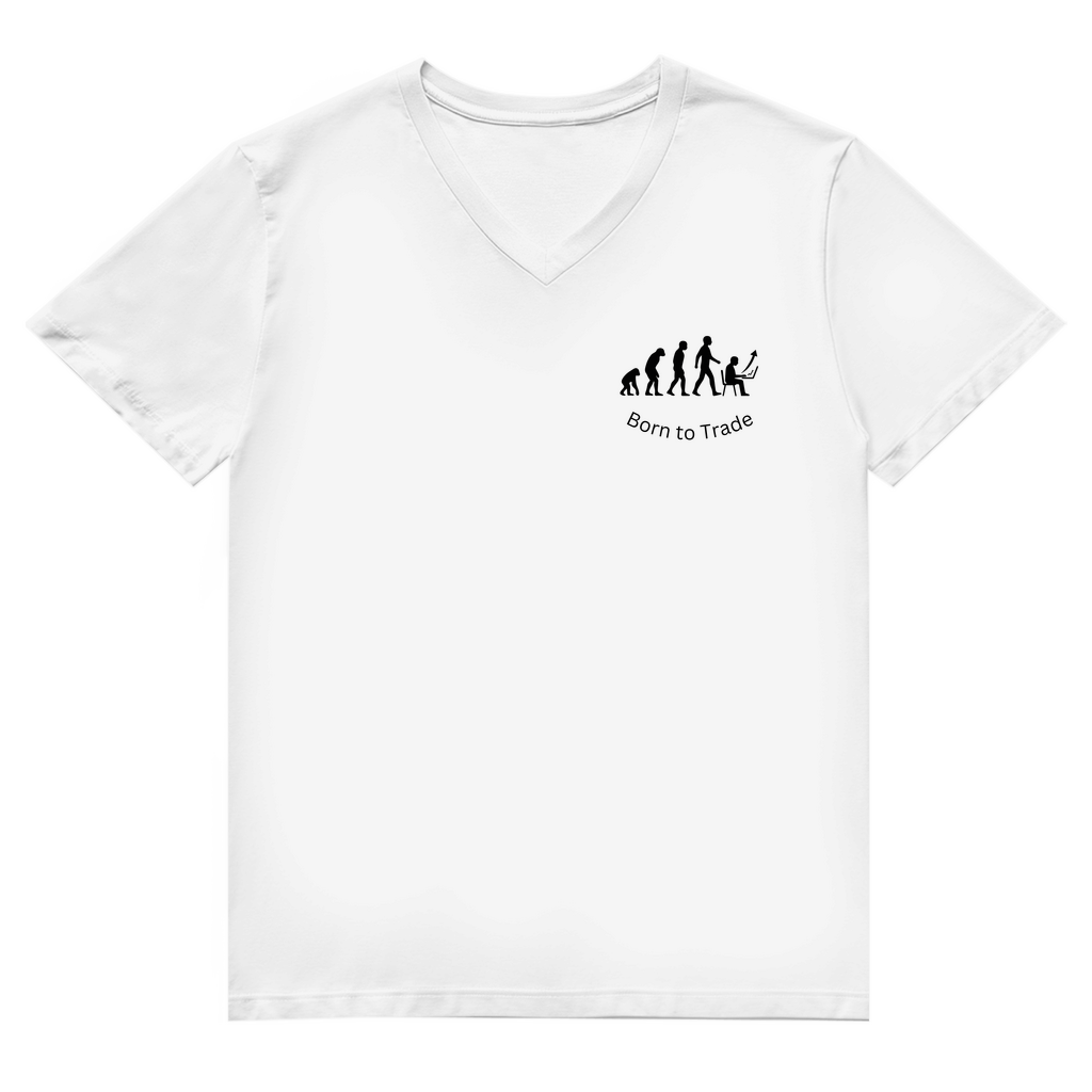 Herren Premium Bio V-Neck T-Shirt Born to Trade