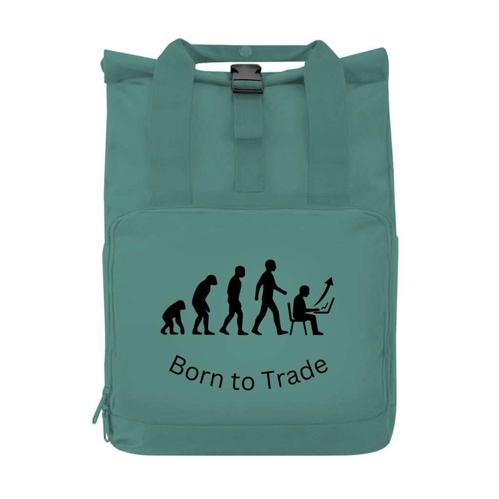 Rucksack mit Seitentasche Born to Trade