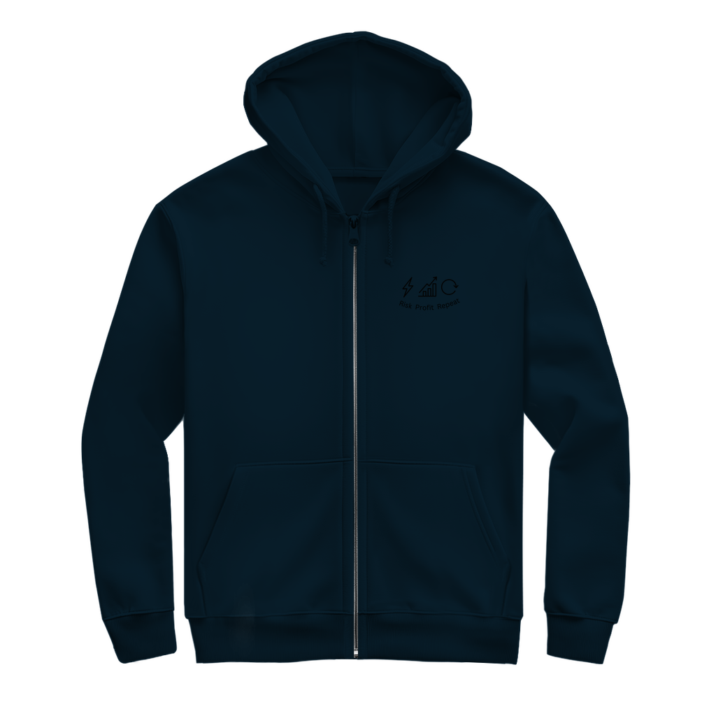Herren Zipper Hoodie Risk Profit Repeat