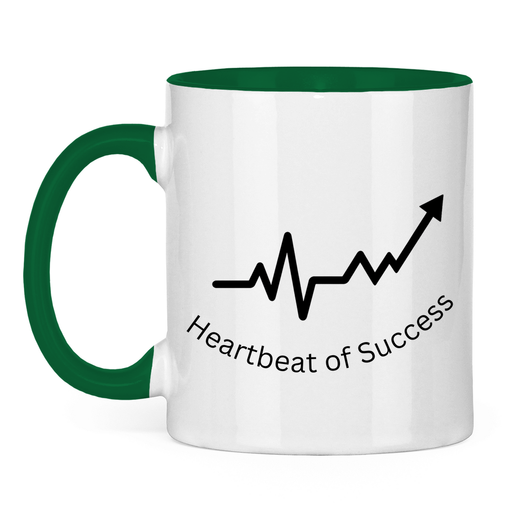 Tasse zweifarbig Heartbeat of Success