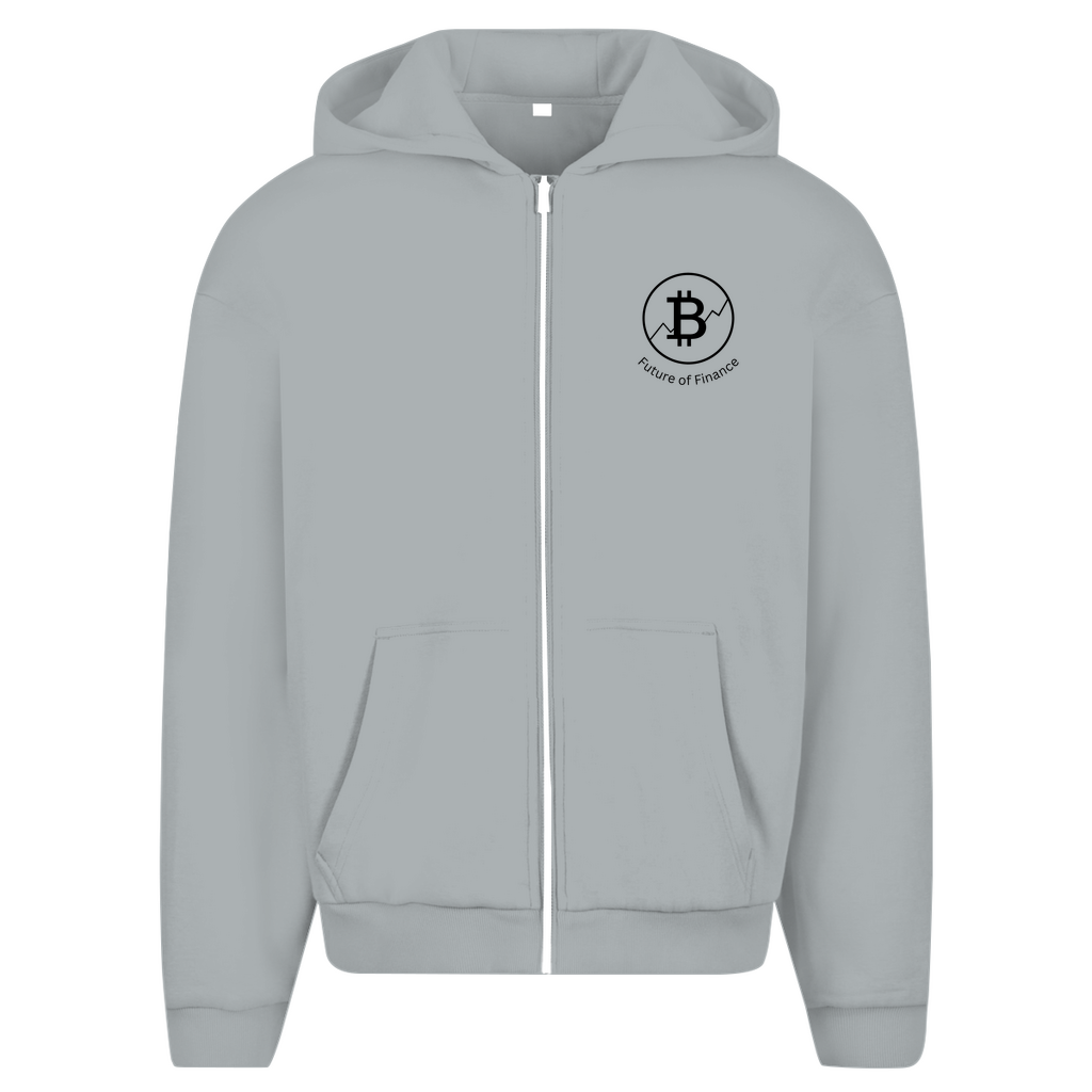Herren Oversize Zipper Hoodie Future of Finance