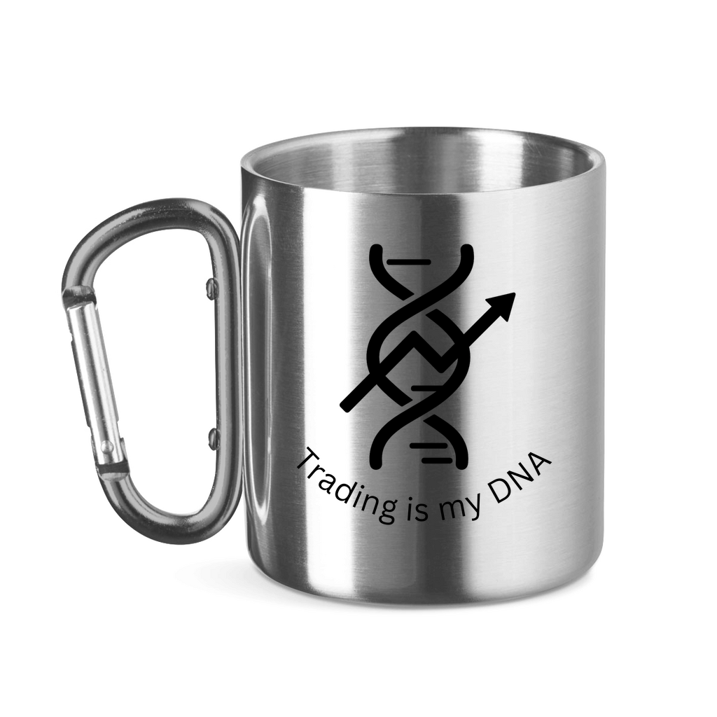 Edelstahltasse mit Karabinergriff Trading is my DNA