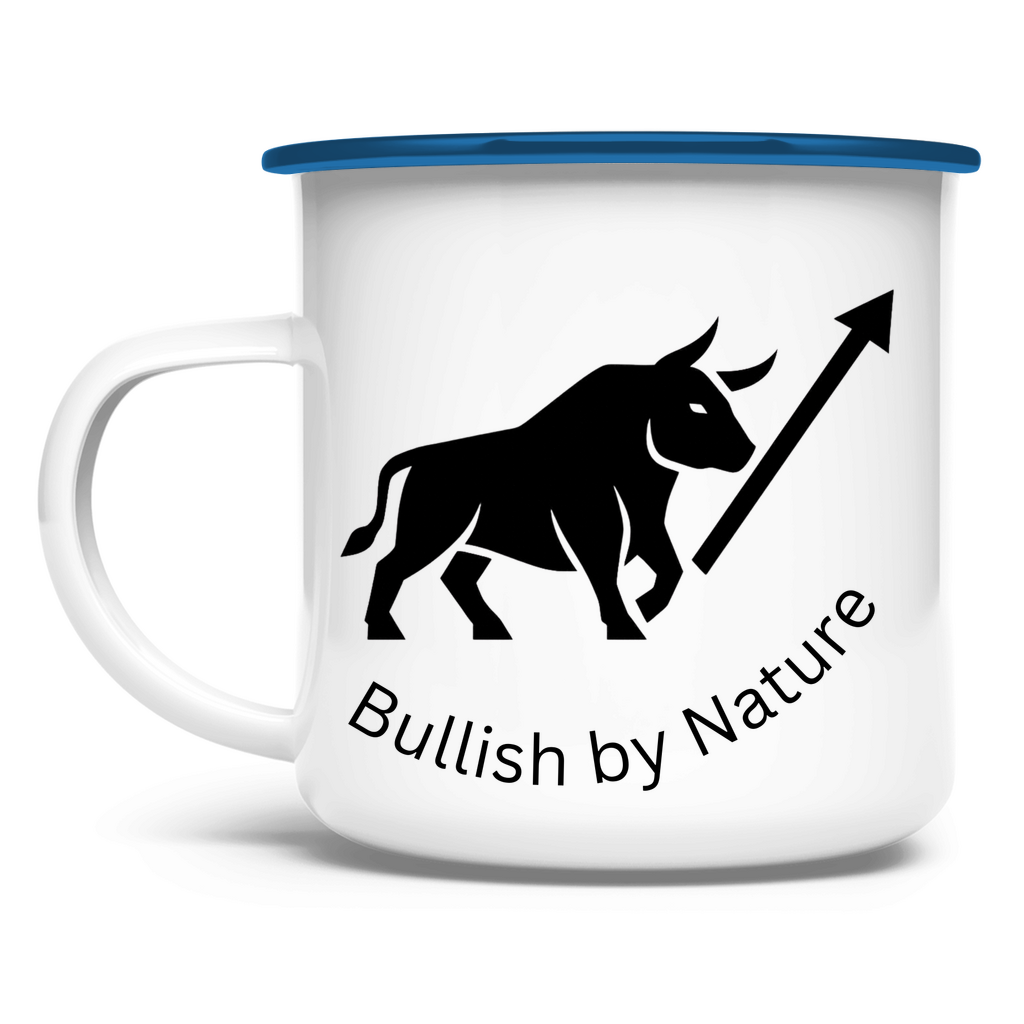 Emaille Tasse Bullish by Nature