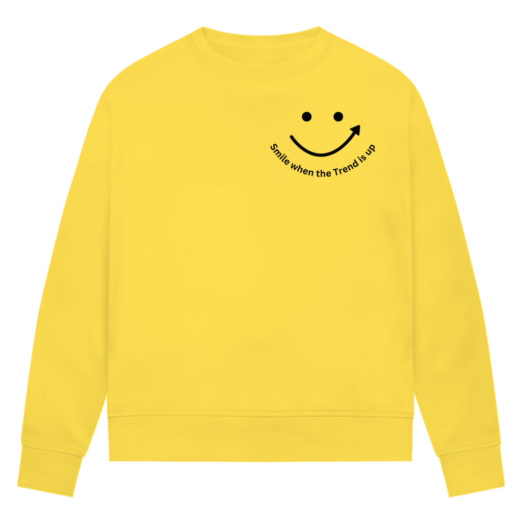 Damen Premium Bio Sweatshirt Smile when the Trend is up