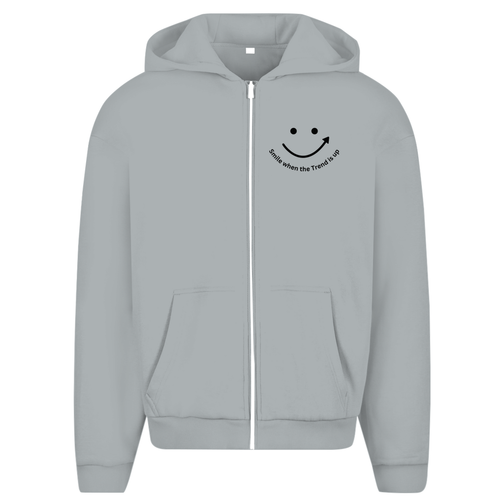 Herren Oversize Zipper Hoodie Smile when the Trend is up