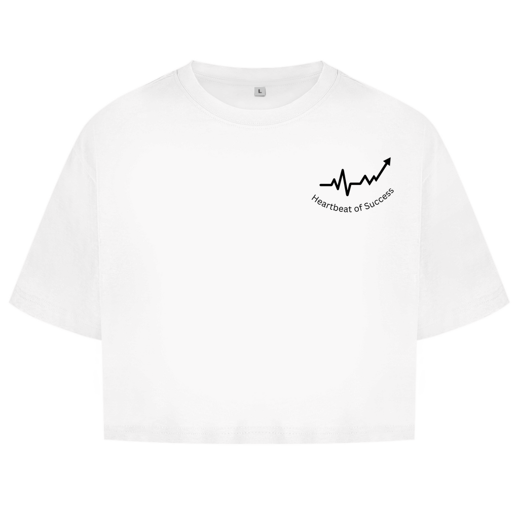 Damen Oversize Crop Top Heartbeat of Success