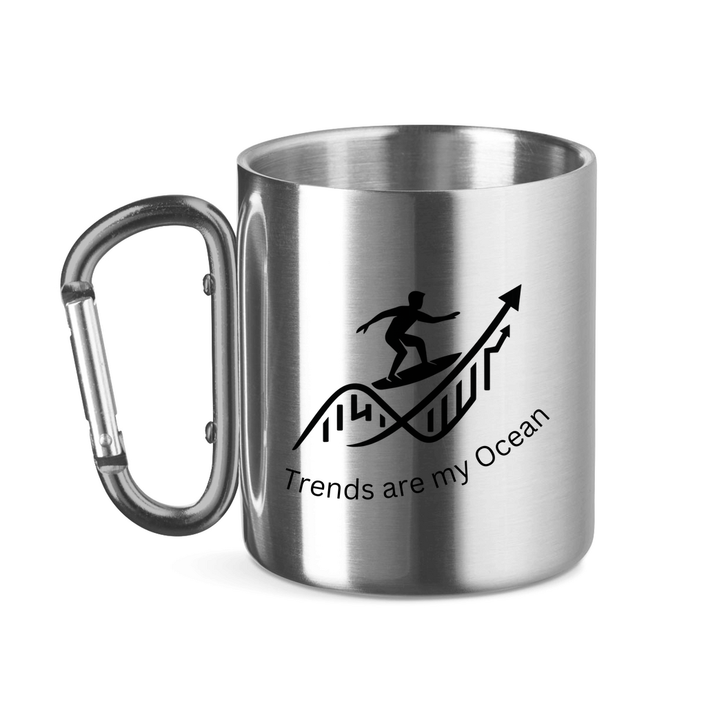 Edelstahltasse mit Karabinergriff Trends are my Ocean