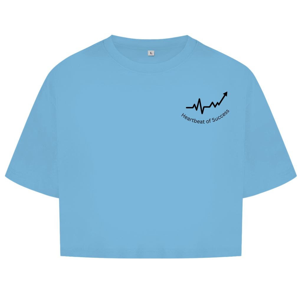 Damen Oversize Crop Top Heartbeat of Success