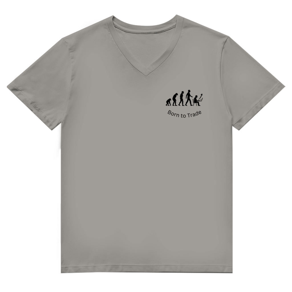 Herren Premium Bio V-Neck T-Shirt Born to Trade