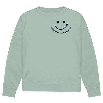 Herren Premium Bio Sweatshirt Smile when the Trend is up