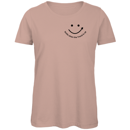 Damen Premium Bio T-Shirt Smile when the Trend is up