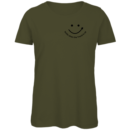 Damen Premium Bio T-Shirt Smile when the Trend is up
