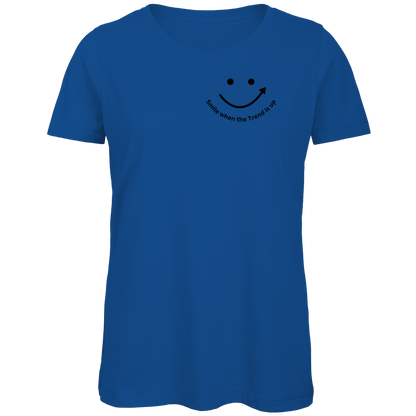 Damen Premium Bio T-Shirt Smile when the Trend is up
