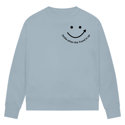 Damen Premium Bio Sweatshirt Smile when the Trend is up