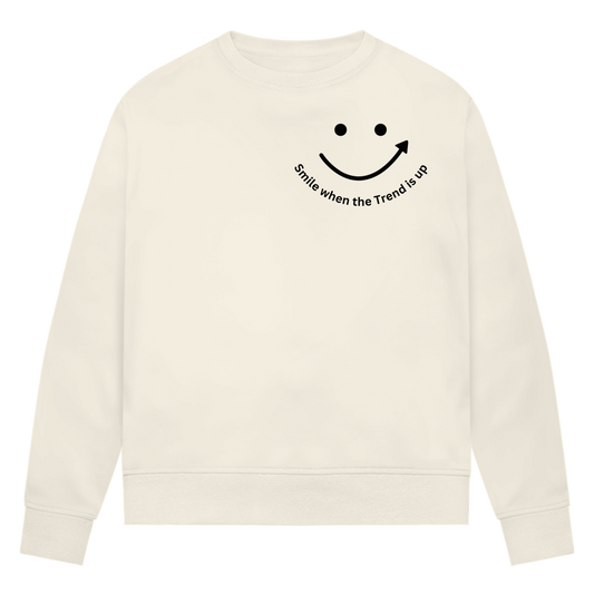 Damen Premium Bio Sweatshirt Smile when the Trend is up