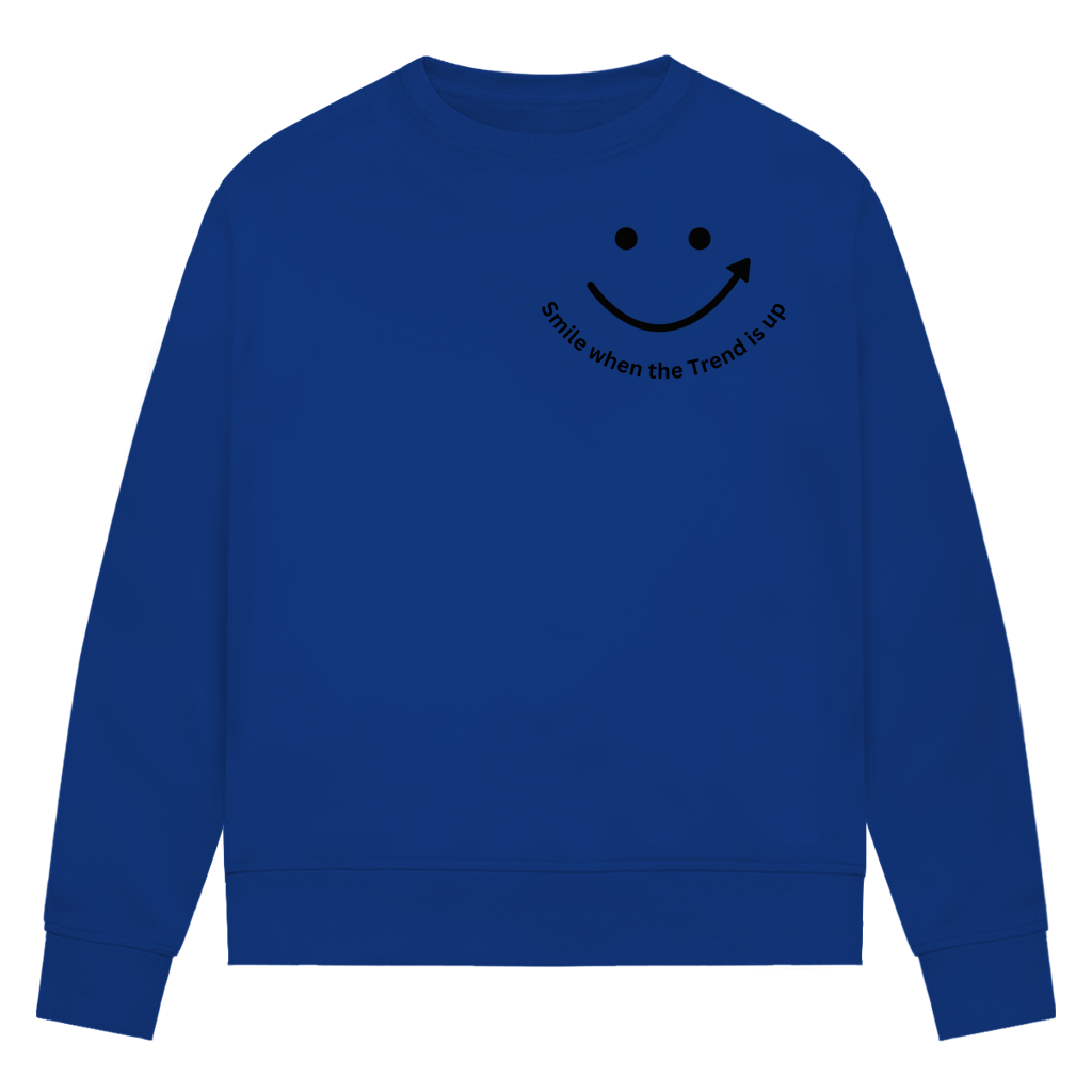 Damen Premium Bio Sweatshirt Smile when the Trend is up