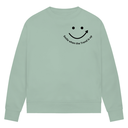 Damen Premium Bio Sweatshirt Smile when the Trend is up