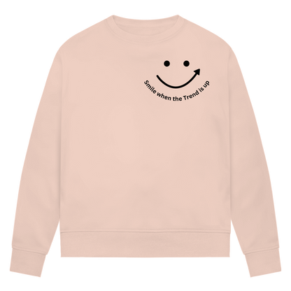 Damen Premium Bio Sweatshirt Smile when the Trend is up