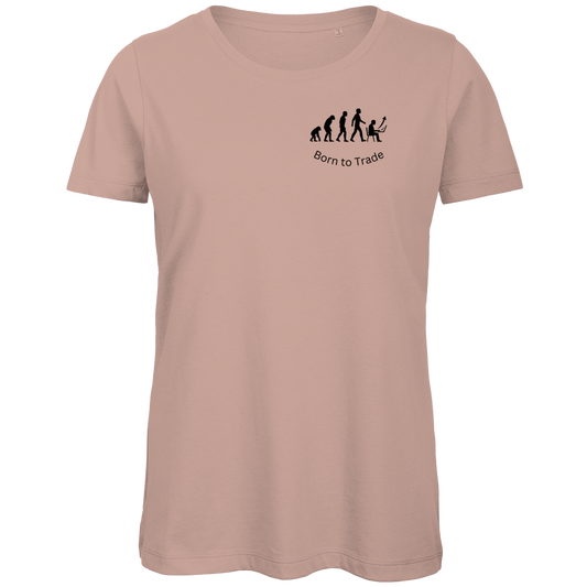 Damen Premium Bio T-Shirt Born to Trade