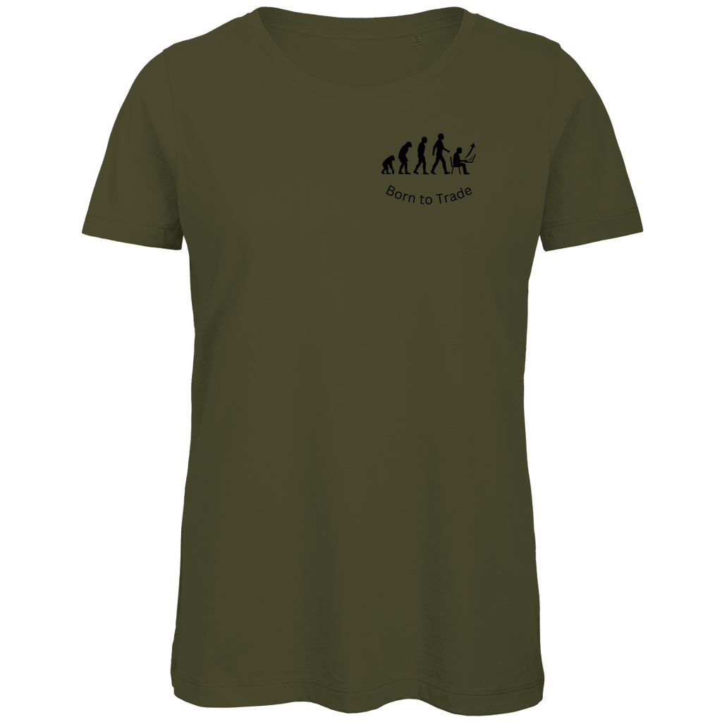 Damen Premium Bio T-Shirt Born to Trade