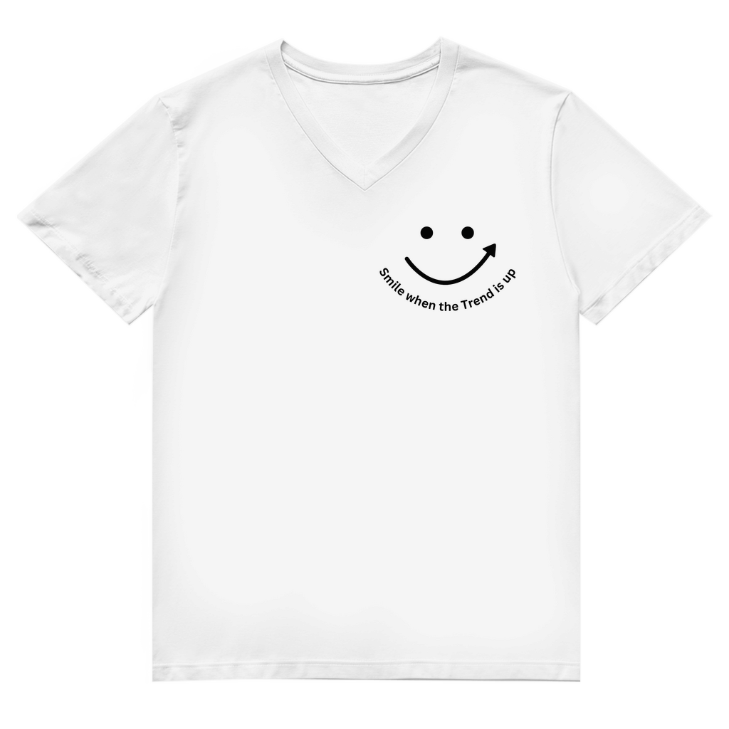 Herren Premium Bio V-Neck T-Shirt Smile when the Trend is up