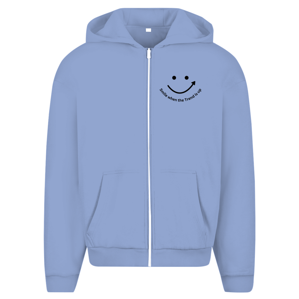 Herren Oversize Zipper Hoodie Smile when the Trend is up