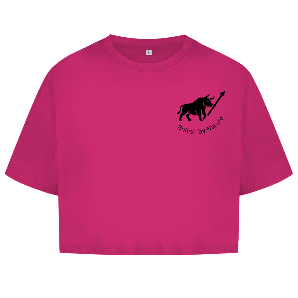 Damen Oversize Crop Top Bullish by Nature