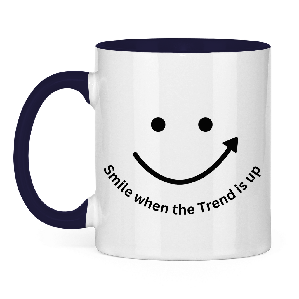 Tasse zweifarbig Smile when the Trend is up