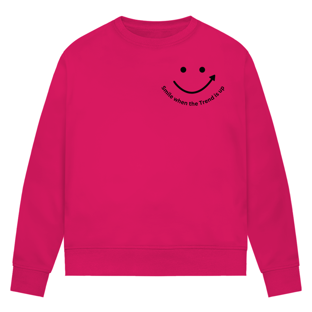Damen Premium Bio Sweatshirt Smile when the Trend is up