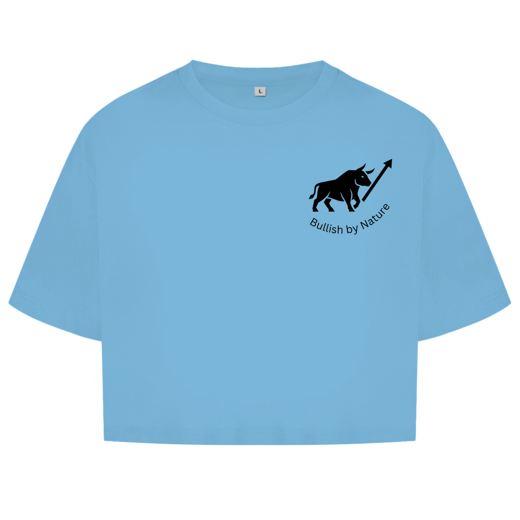 Damen Oversize Crop Top Bullish by Nature