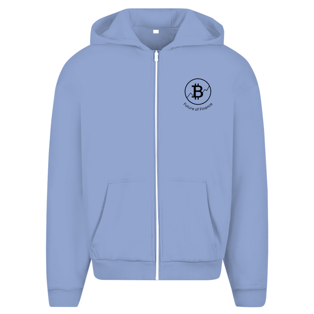 Herren Oversize Zipper Hoodie Future of Finance