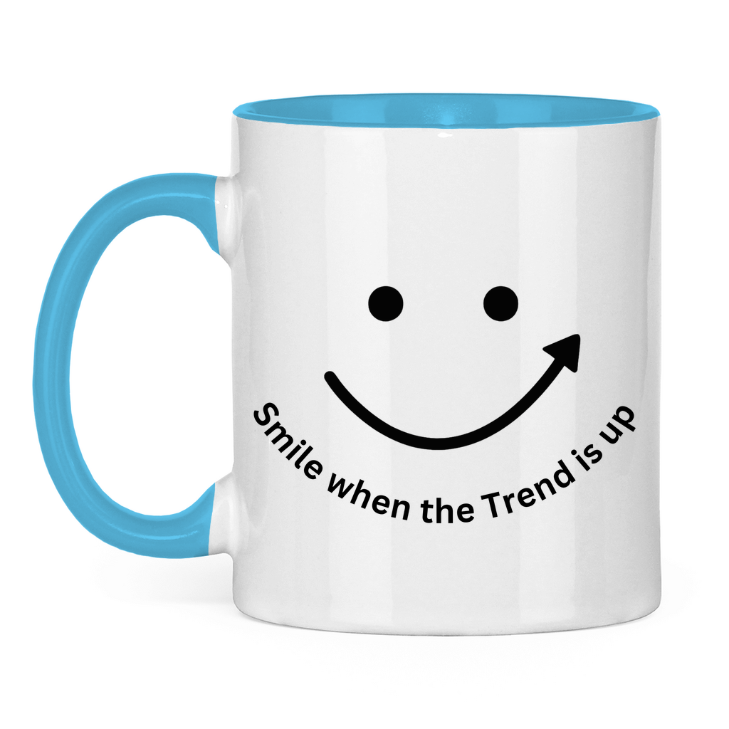 Tasse zweifarbig Smile when the Trend is up
