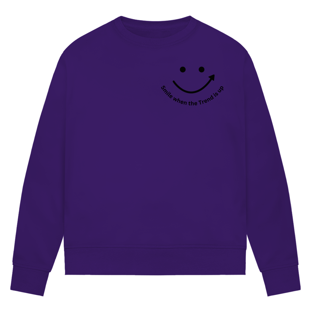 Damen Premium Bio Sweatshirt Smile when the Trend is up