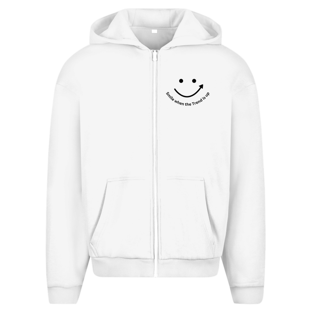 Herren Oversize Zipper Hoodie Smile when the Trend is up