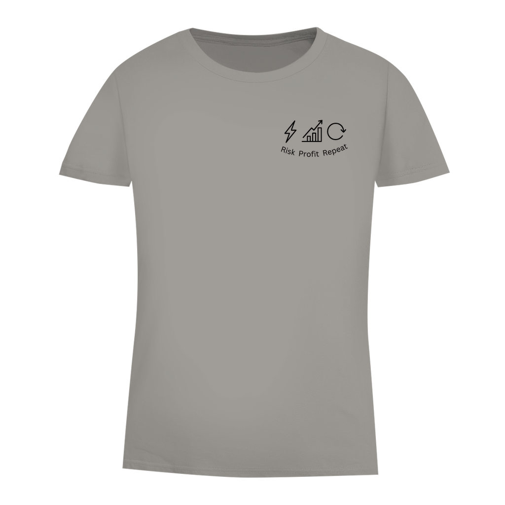 Damen Premium Bio T-Shirt Risk Profit Repeat