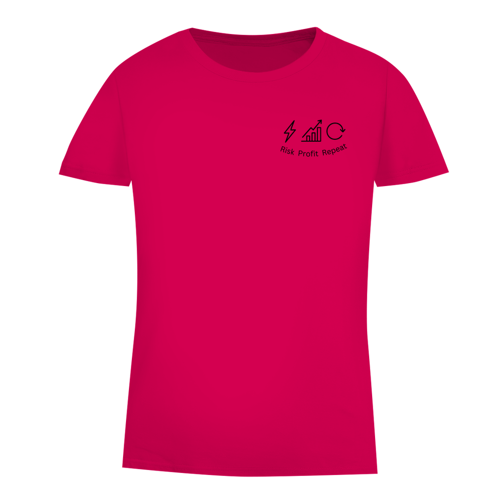 Damen Premium Bio T-Shirt Risk Profit Repeat