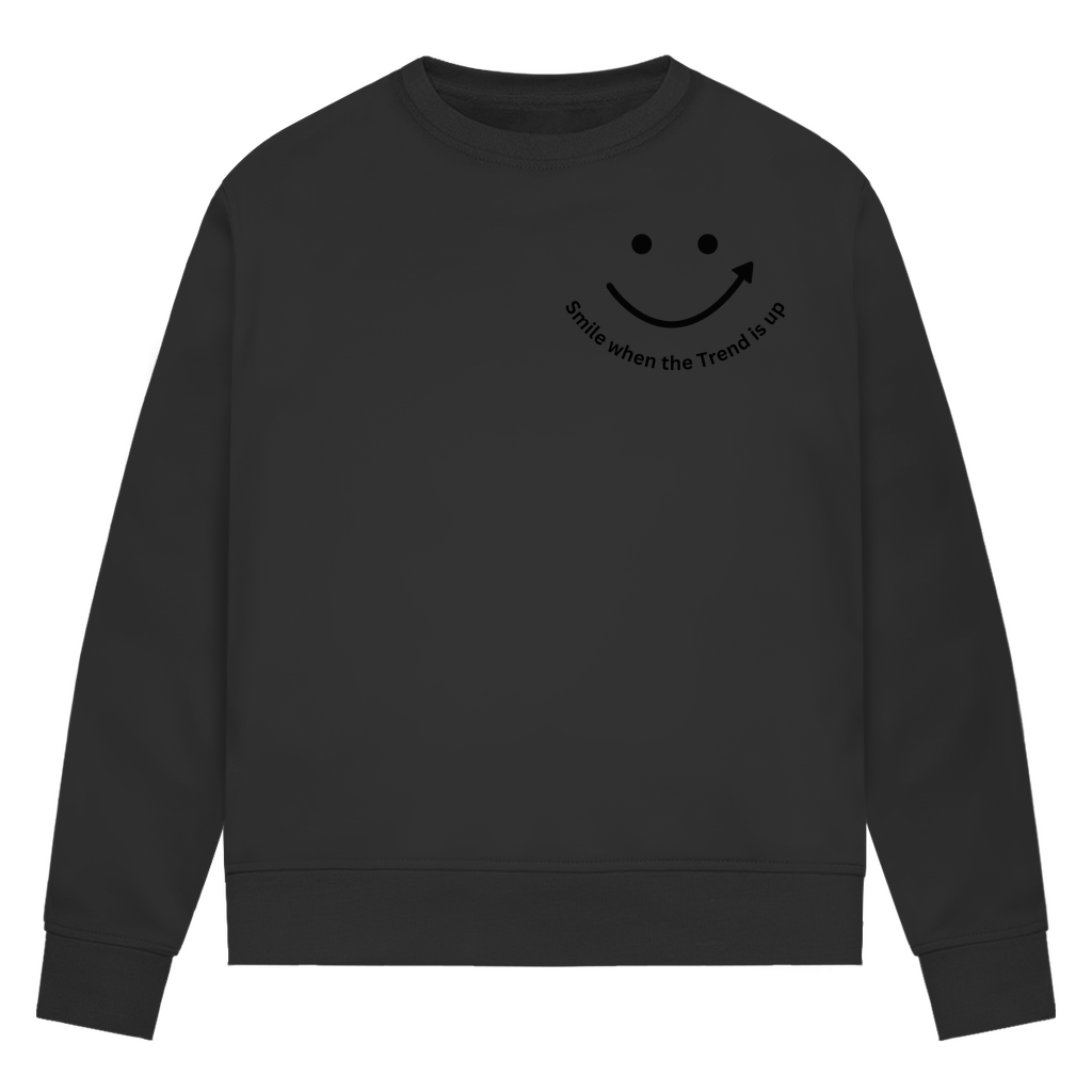 Damen Premium Bio Sweatshirt Smile when the Trend is up