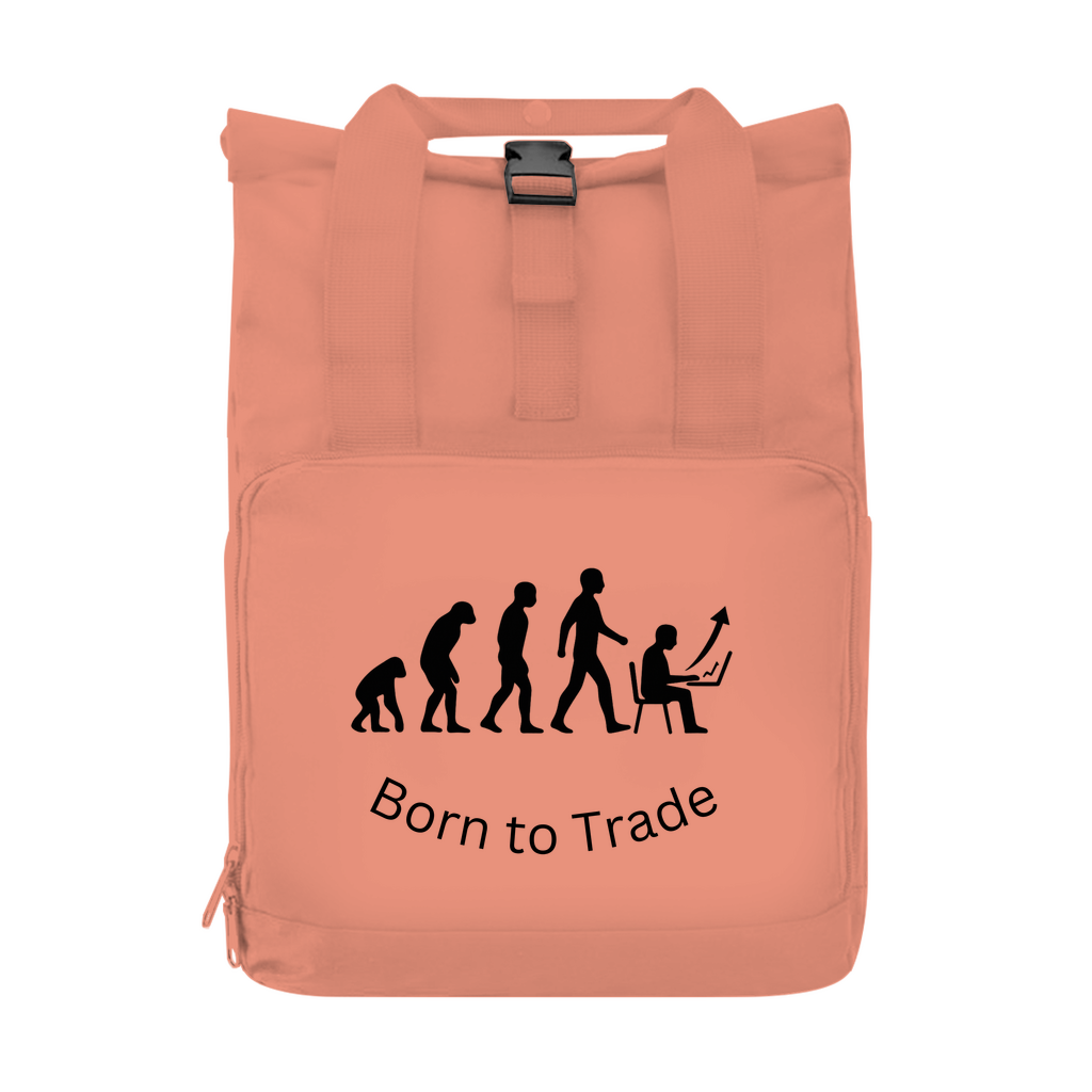 Rucksack mit Seitentasche Born to Trade