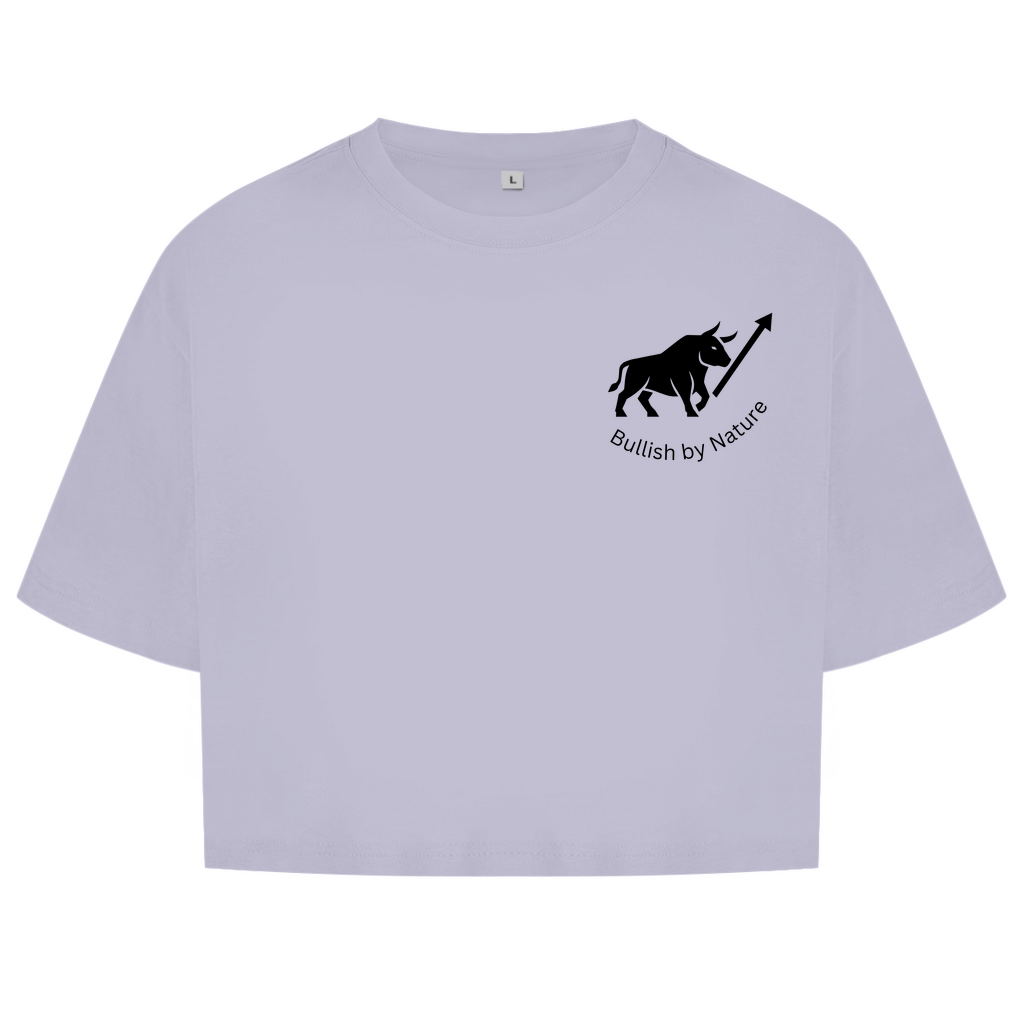 Damen Oversize Crop Top Bullish by Nature