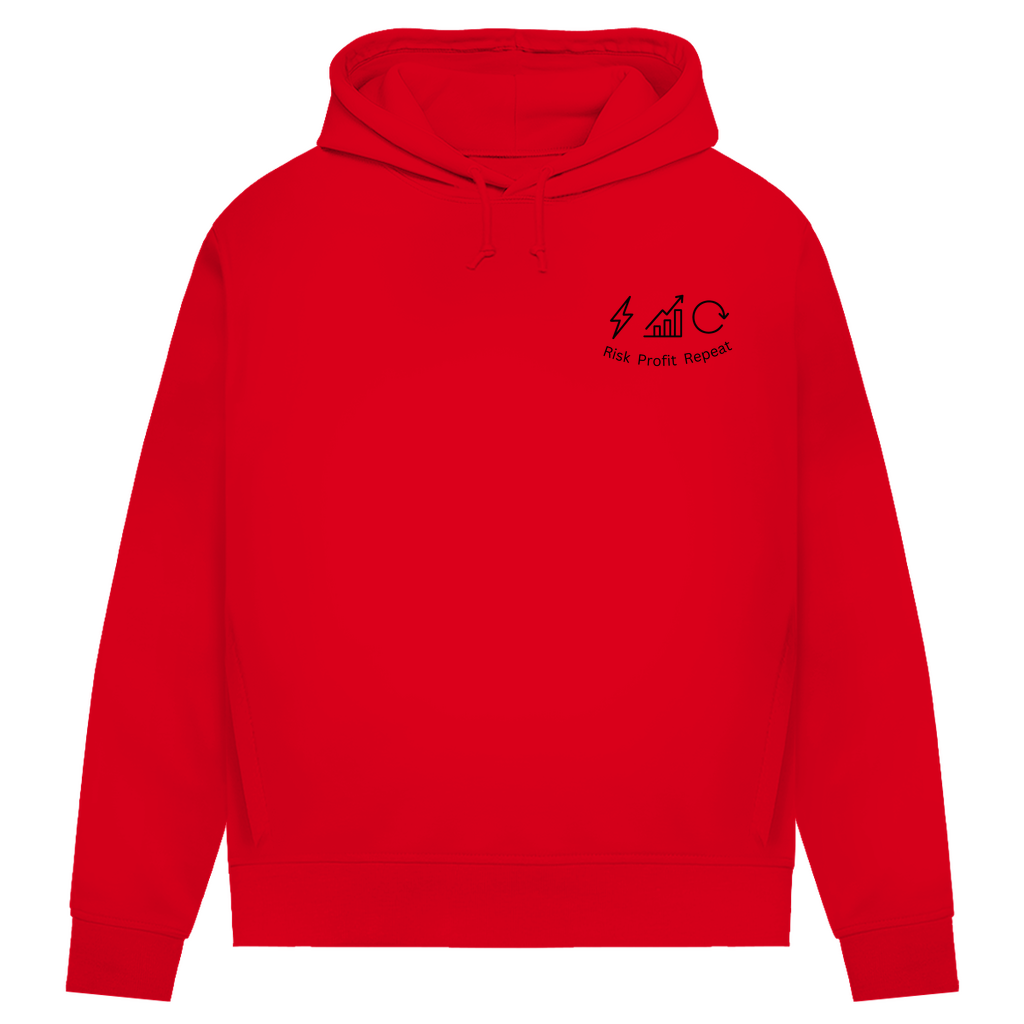 Damen Premium Bio Hoodie Risk Profit Repeat