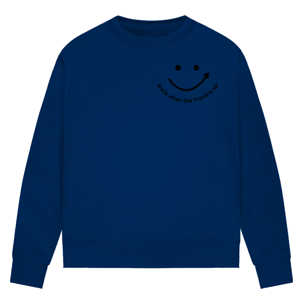 Damen Premium Bio Sweatshirt Smile when the Trend is up