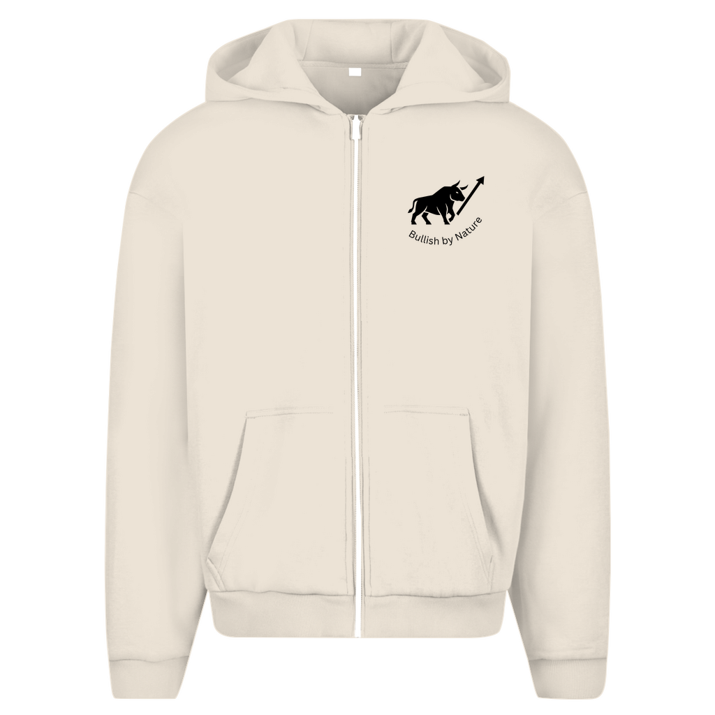 Herren Oversize Zipper Hoodie Bullish by Nature