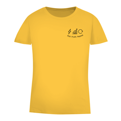 Damen Premium Bio T-Shirt Risk Profit Repeat