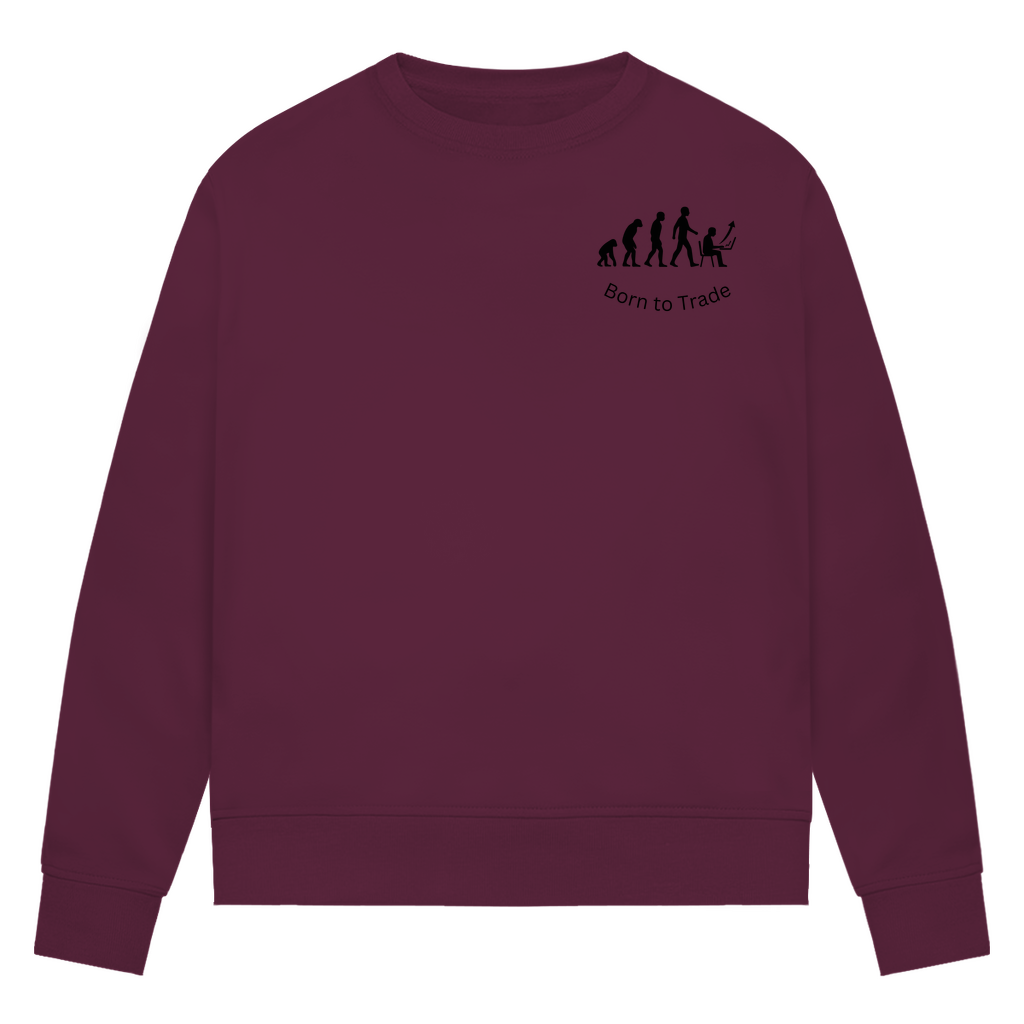 Damen Premium Bio Sweatshirt Born to Trade