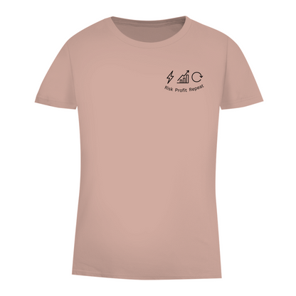 Damen Premium Bio T-Shirt Risk Profit Repeat