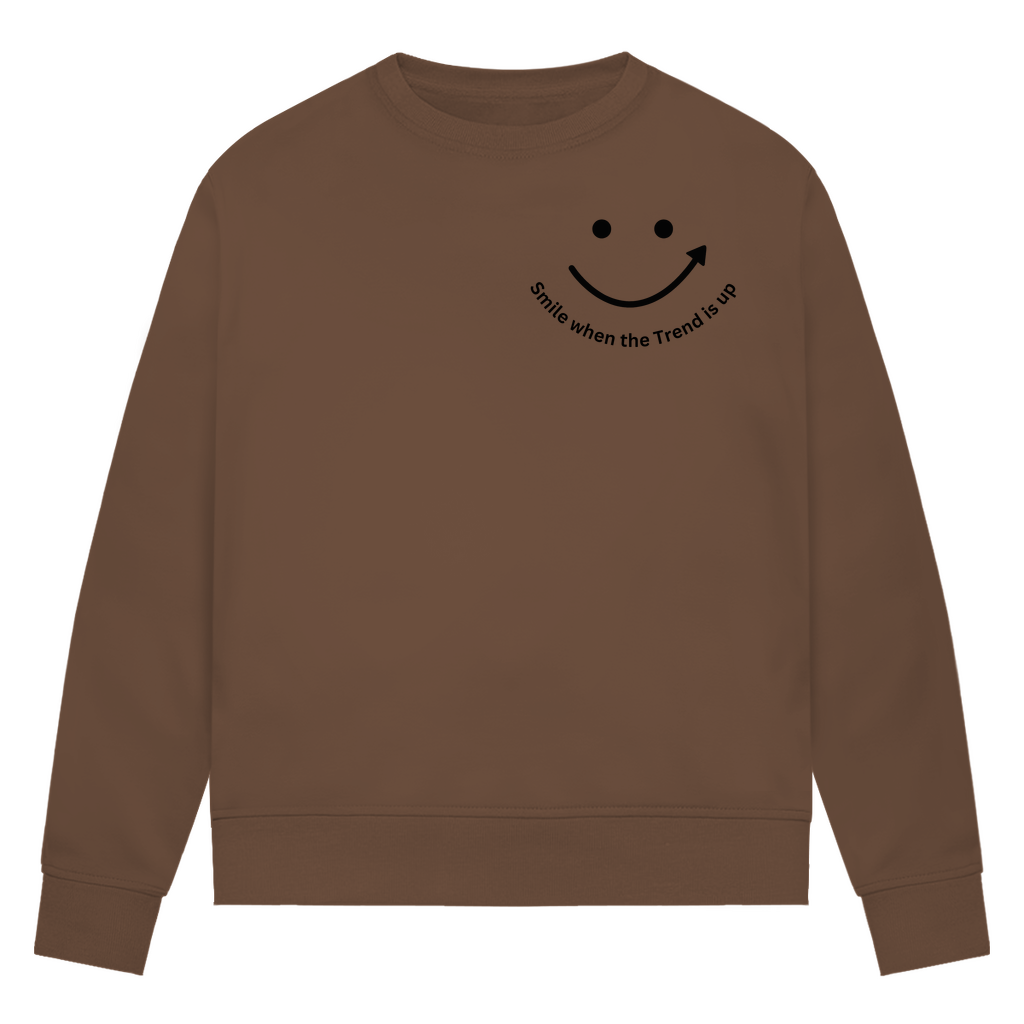 Damen Premium Bio Sweatshirt Smile when the Trend is up