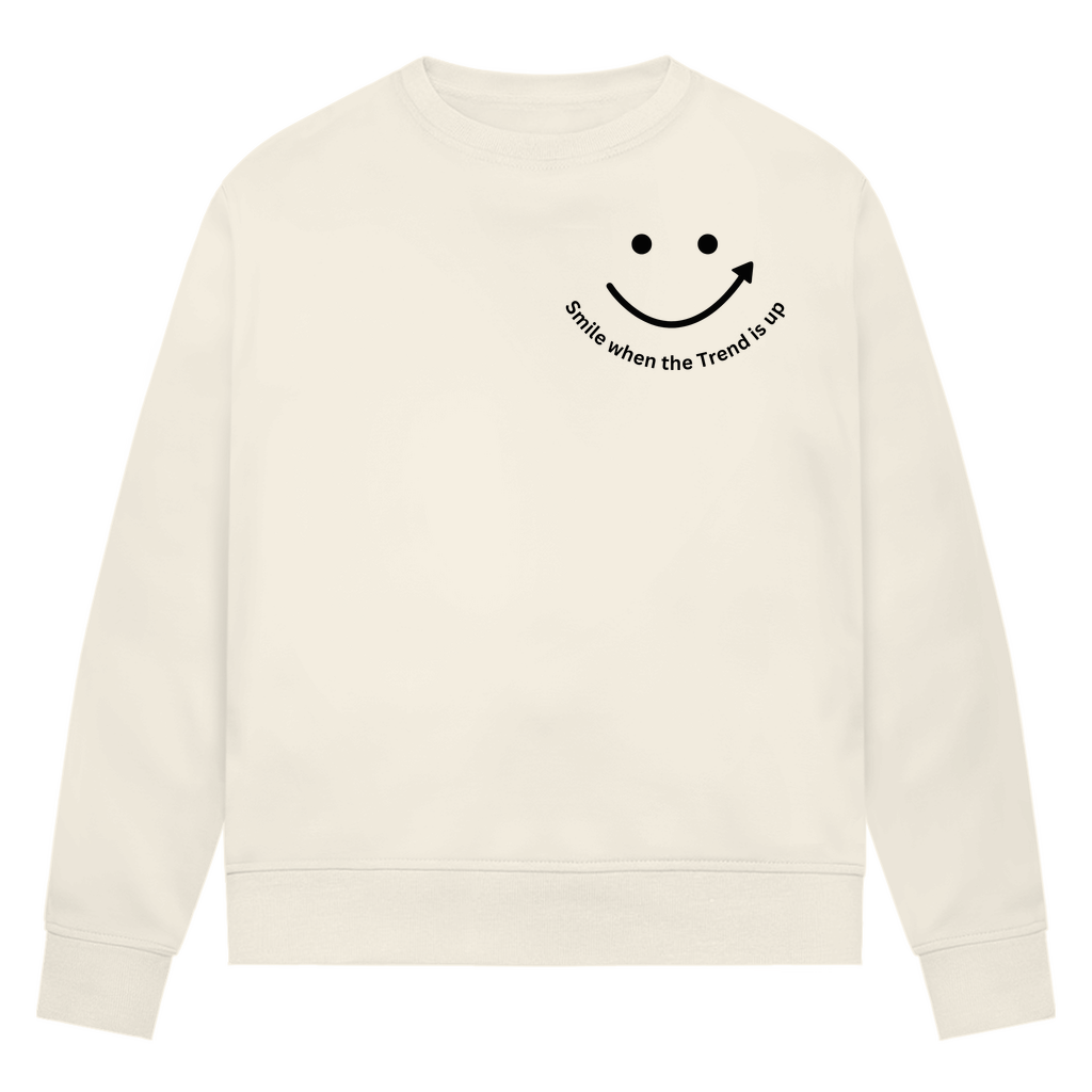 Damen Premium Bio Sweatshirt Smile when the Trend is up