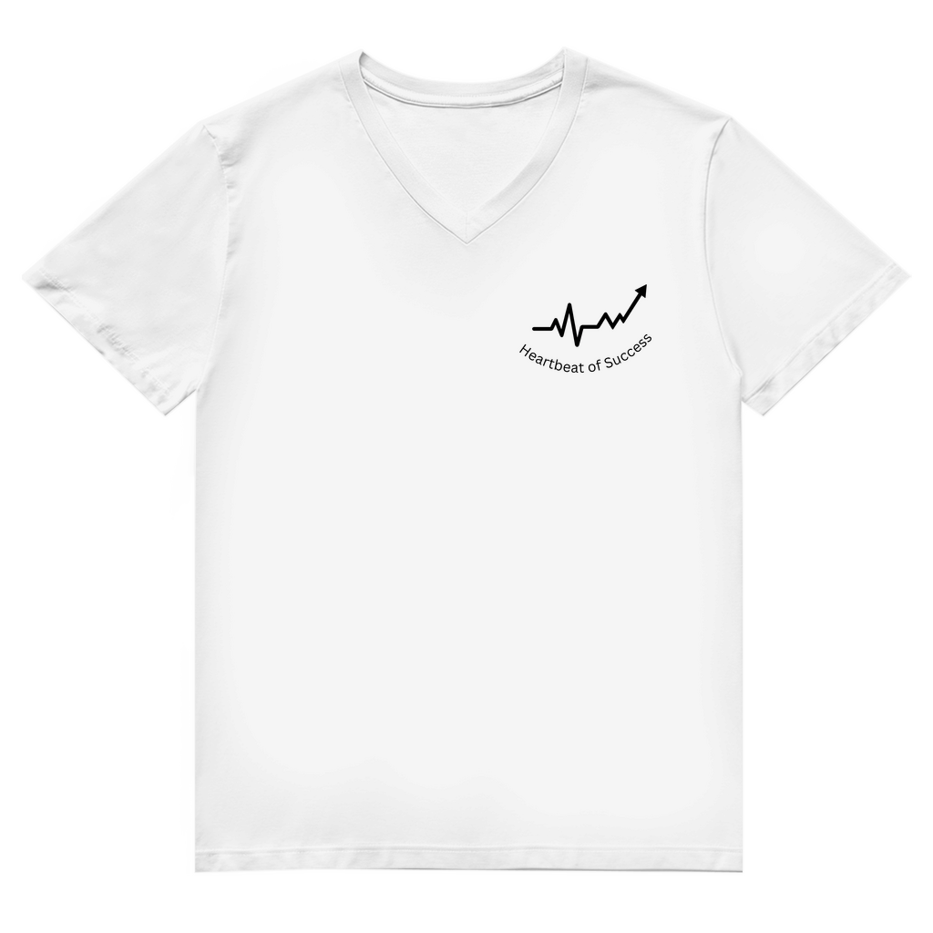 Herren Premium Bio V-Neck T-Shirt Heartbeat of Success