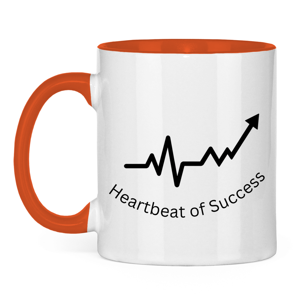 Tasse zweifarbig Heartbeat of Success